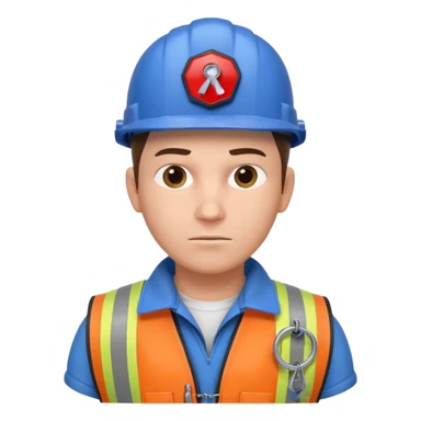 emergency locksmith worker portrait, head and shoulders only, protective gloves, utility vest collar, keyring visible, determined look, 3D cartoon, mobile game icon style, clean background, no text, no watermark sticker