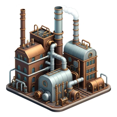 isometric factory sticker