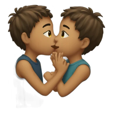 A girl kissing boy sticker