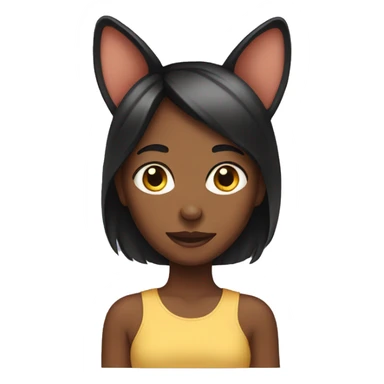 girl with dog ears sticker