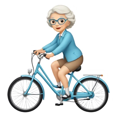 Grandma on bike sticker
