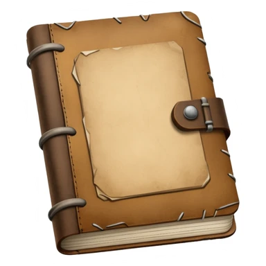 A beat up field notebook sticker