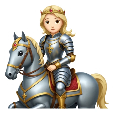 Renaissance princess knight on horse sticker