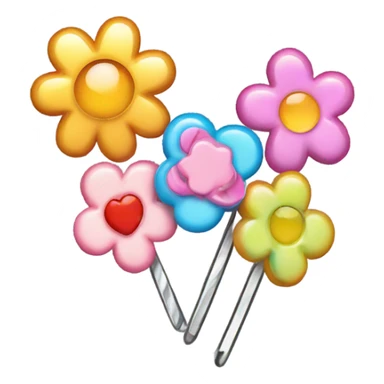 hair pin cute sticker