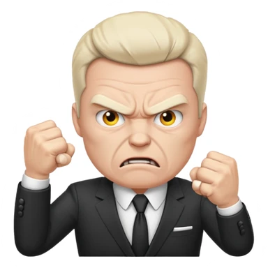 very angry male boss in suit sticker