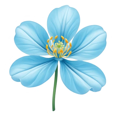 Flor del pensamiento celeste sticker
