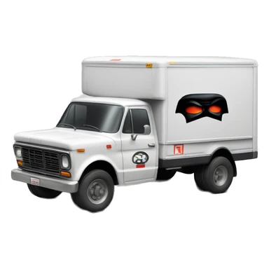 1976 very long mail delivery truck Darth Vader truck  sticker