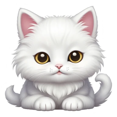 white cat sending hugs sticker