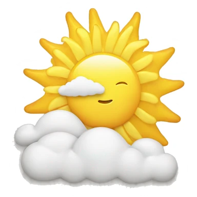 Sunshine and clouds with text "Good Vibes Only" sticker