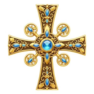 Eastern Orthodox cross. Transparent bakgrund. sticker