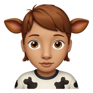 Half human half Cow sticker