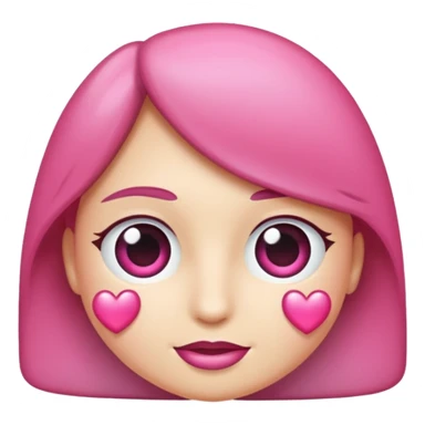 Coração metade rosa escuro e metade branco sticker