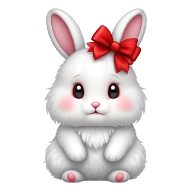 Cute bunny with a bow sticker