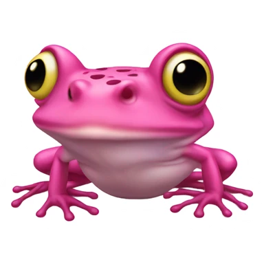 Pink realistic frog sticker