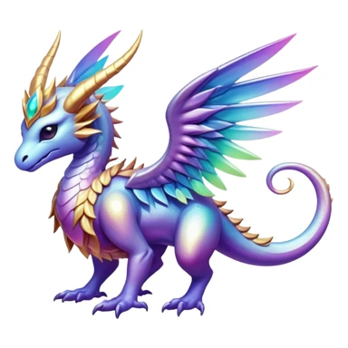 Epic divine legendary complex detailed iridescent gradients aesthetic-scenery-Fakémon-creature sticker