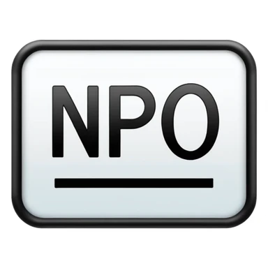 NPO means no eating or drinking  sticker