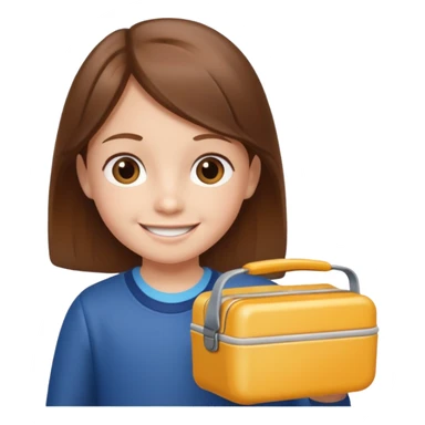 child with lunchbox sticker