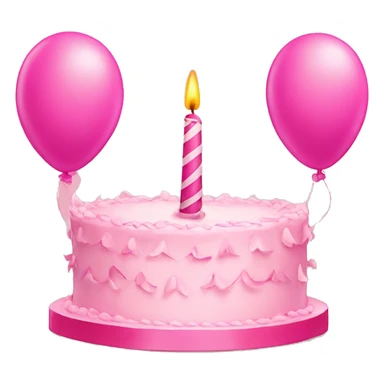 Pink happy birthday banner sticker