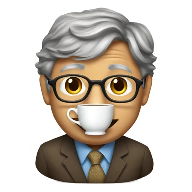 Bill gates with tea cup sticker