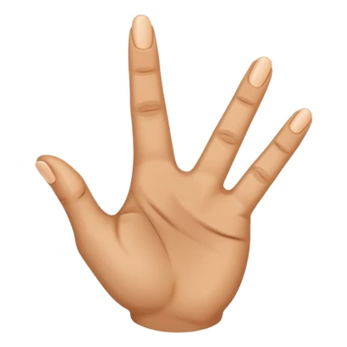 Una mano con estas características el dedo índice apuntando hacia arriba, los dedos medio y anular doblados hacia adentro, y el pulgar tocando el meñique sticker