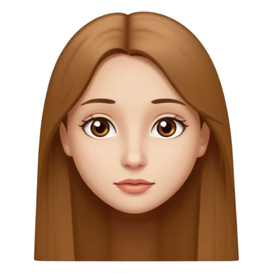 JE VOUDRAIS UNE FILLE AUX YEUX MARRONS UN PETIT NEZ LES LEVRE MOYENNE AVC DES CHEVEUX LISSE DETACHE MARRON CLAIR long  sticker