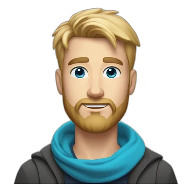 blond-guy-with-taper-fade,-straight-tiktok-guy-front-and-top-of-hair-and-dark-blonde-beard-and-blue-eyes-and-big-nose-and-scarf-on-the-middle-of-forehead sticker