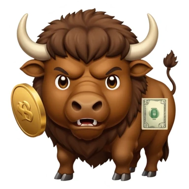 Angry buffalo, taking my money sticker