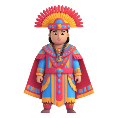 Toltec noble person with elaborate ceremonial outfit sticker