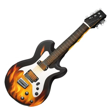 Guitarra pegando fogo sticker