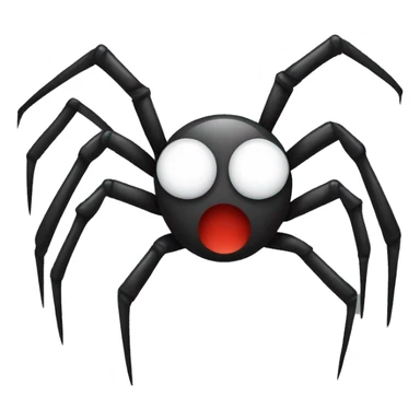 Red-eyed spider with black and white stripes  sticker