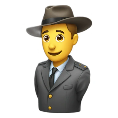 polite man taking off his hat sticker