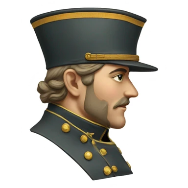 military hat 19 century sticker