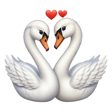 Two swan making a heart 💗 a girl swan  and a boy swan  sticker