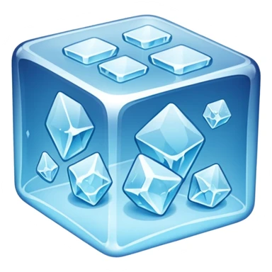 frozen ice cube sticker