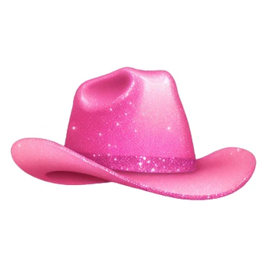 Pink glitter cowgirl hat ombre  sticker