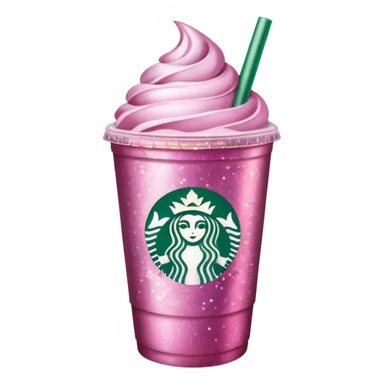 Pink And Gold Starbucks Drink  sticker