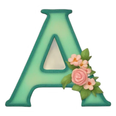 letter A in a scrapbooking style sticker