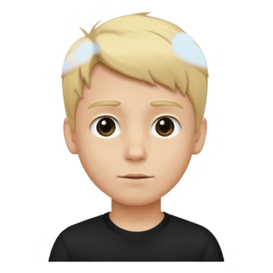 hockey player boy blonde hair black clothing sticker