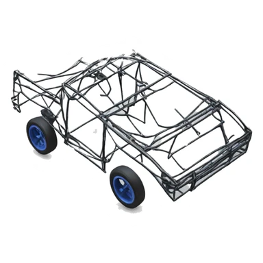 Wire frame rc car trigger sticker