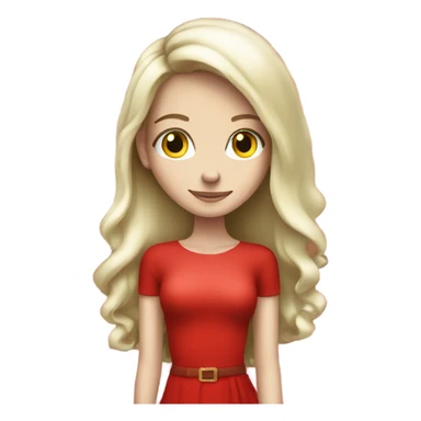 Pretty skinny white girl in red  Christmas sticker