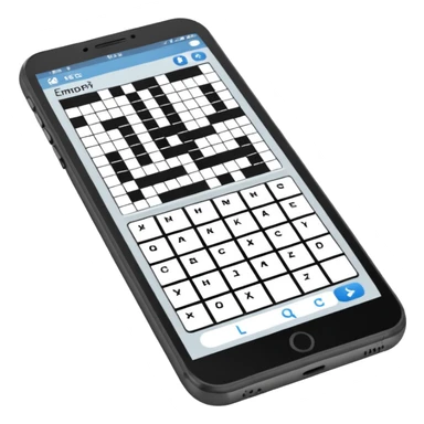 Crosswords on cellphone sticker
