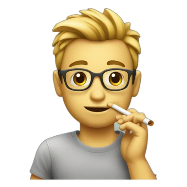 Meuf qui fume une cigarette pendant son anniversaire sticker