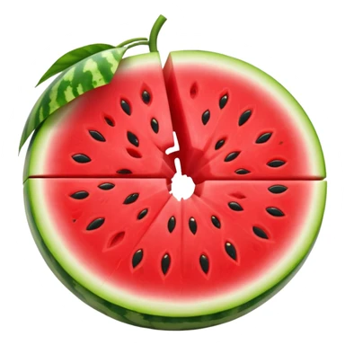 watermelon with a bite taken out sticker