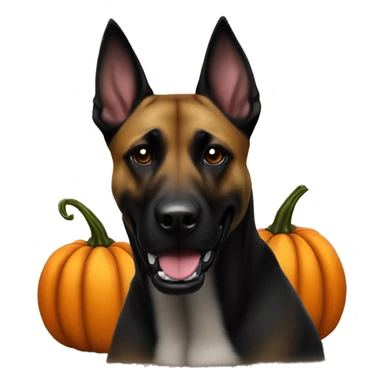 malinois halloween pumpkin sticker
