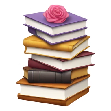 Stack of romance books sticker