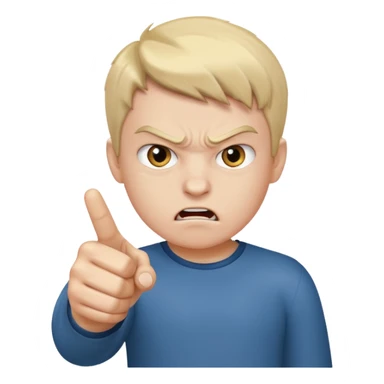 boy angrey adn pointing towards the user saying you sticker