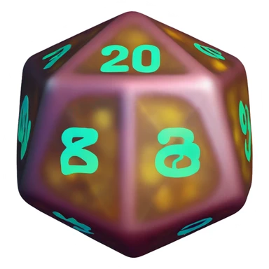 d20 chromatic dice sticker