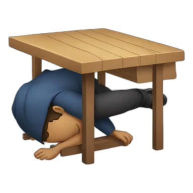 Drunk man sleeping under a table sticker