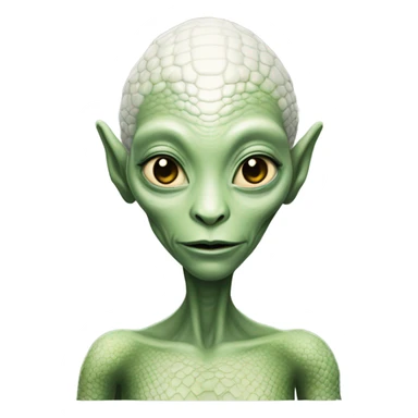 a Reptilian alien white woman, full body sticker