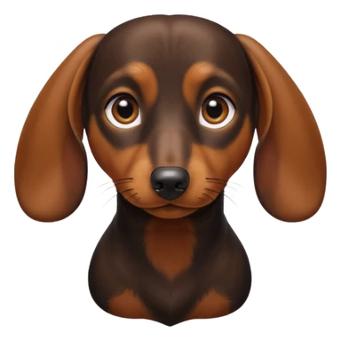 dachshund facing forwards, head and shoulders sticker